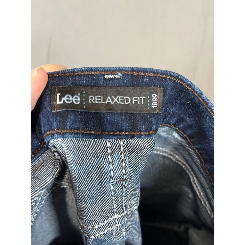Lee Relaxed Fit Jeans Womens‎ 8 Petite Dark Wash Straight Leg Denim 305184E - Picture 6 of 7